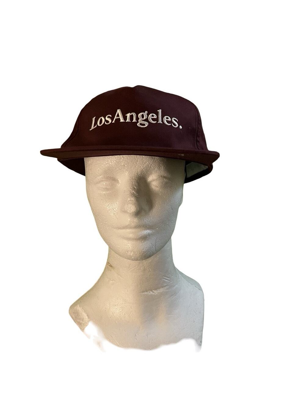 Maison Article Los Angeles Maroon Snapback Hat Embroidered Logo Adjustable Cap